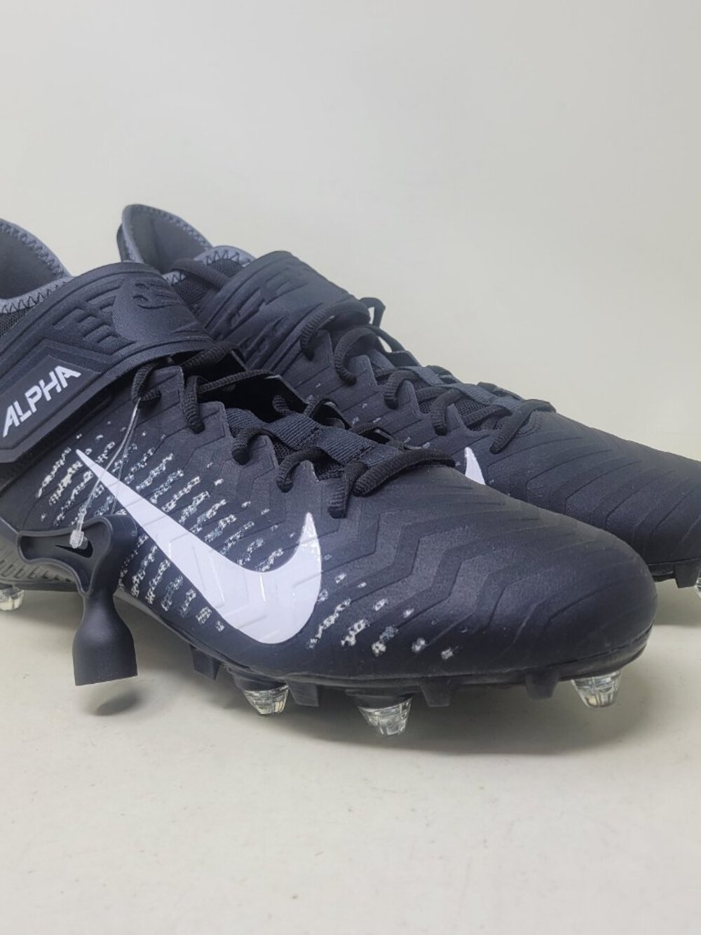 Size 14 - Nike Alpha Menace Pro 2 Football Cleats Black White Men's CK4277-001